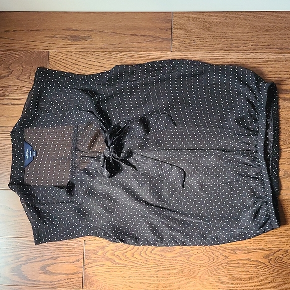 2/$25 Sheer sleeveless top with front bow. Size xs petite new condition - Picture 1 of 4